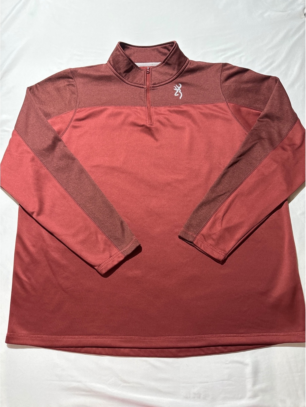 Browning 2XL Red Long Sleeve Half-Zip Pullover - Cozy and S(